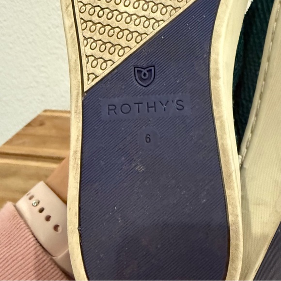 Rothy’s- The Juniper Green Terry Slip On Sneakers- 6 - Picture 6 of 7